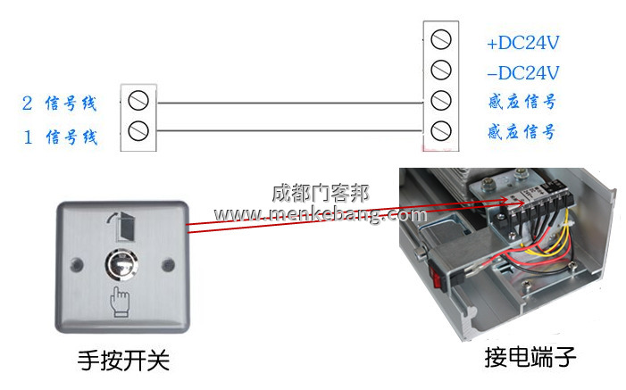 感应门手动开关接线图 感应门手动开关接线图