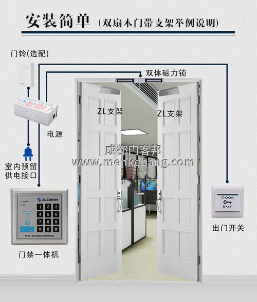 1门禁电插锁工作原理,电子门禁电插锁系统安装维修图